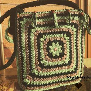 borsa feltro e granny square